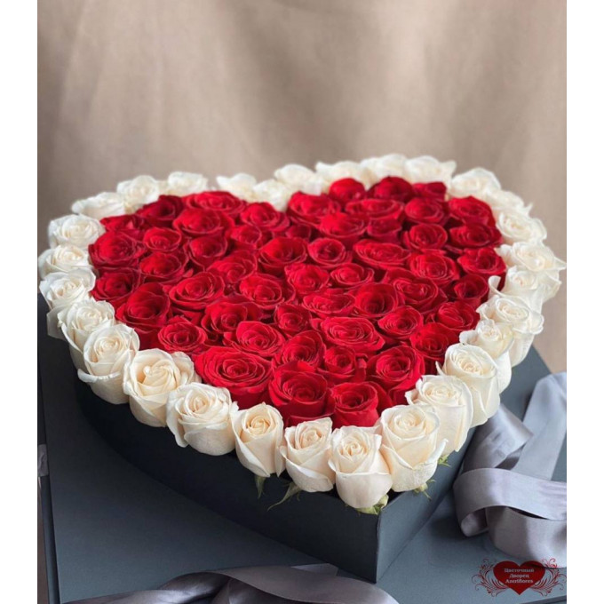 Коробочка роз Сердце 1 Коробочка роз Сердце 1